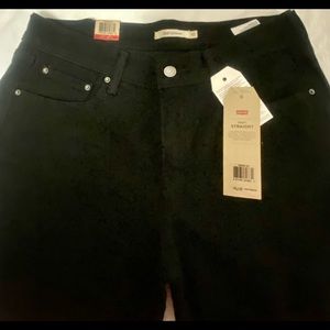 BRAND NEW BLACK LEVI JEANS STRAIGHT 505 SIZE 10 LONG